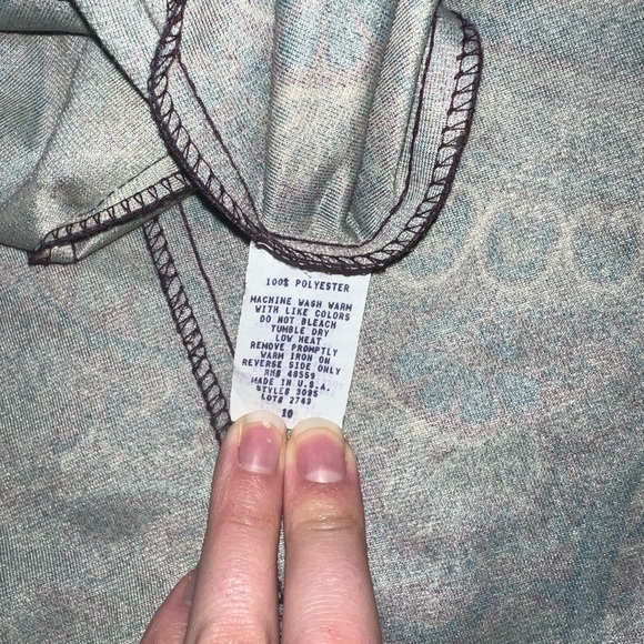 Vintage Paisley Midi Skirt in Black and Purple - Picture 5 of 6